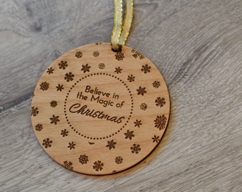 Magic of Christmas Wood Ornament