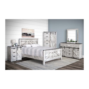 Tahoe - Barn Door Bedroom Set with Optional Mirror & Underbed Storage - Free Delivery Within the USA