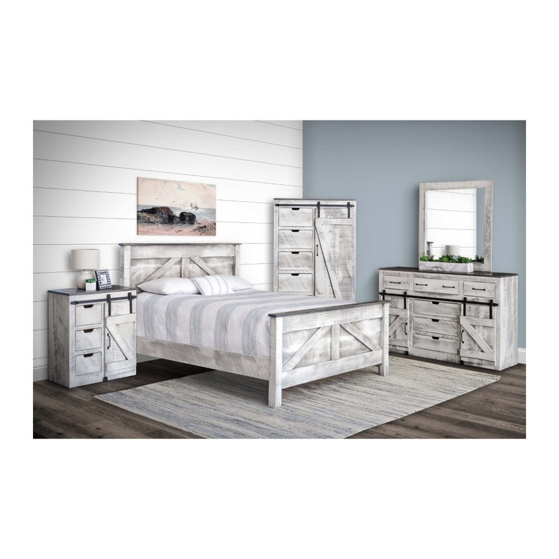 Tahoe Barn Door Bedroom Set With Optional Mirror & Underbed Etsy