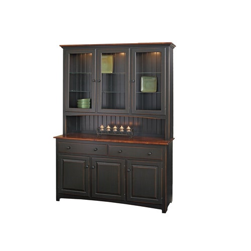 Capri Amish Shaker Dining Hutch Free Shipping Etsy