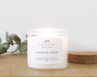 Jasmine flower - Handcrafted candle scented with natural soy wax