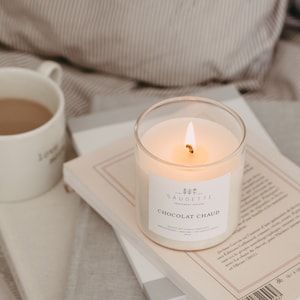 Chocolat chaud - Bougie artisanale parfumée à la cire de soja naturelle