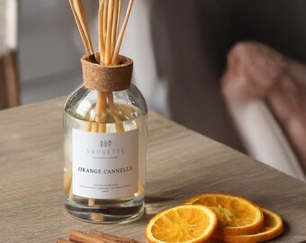 Orange Cinnamon - Room fragrance diffuser with 8 natural fiber reeds