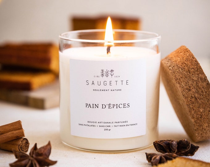 Gingerbread - Handmade scented candle made with natural soy wax