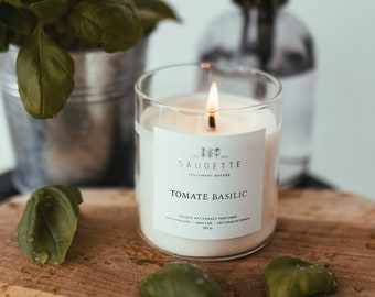 Tomato Basil - Handmade scented candle made with natural soy wax