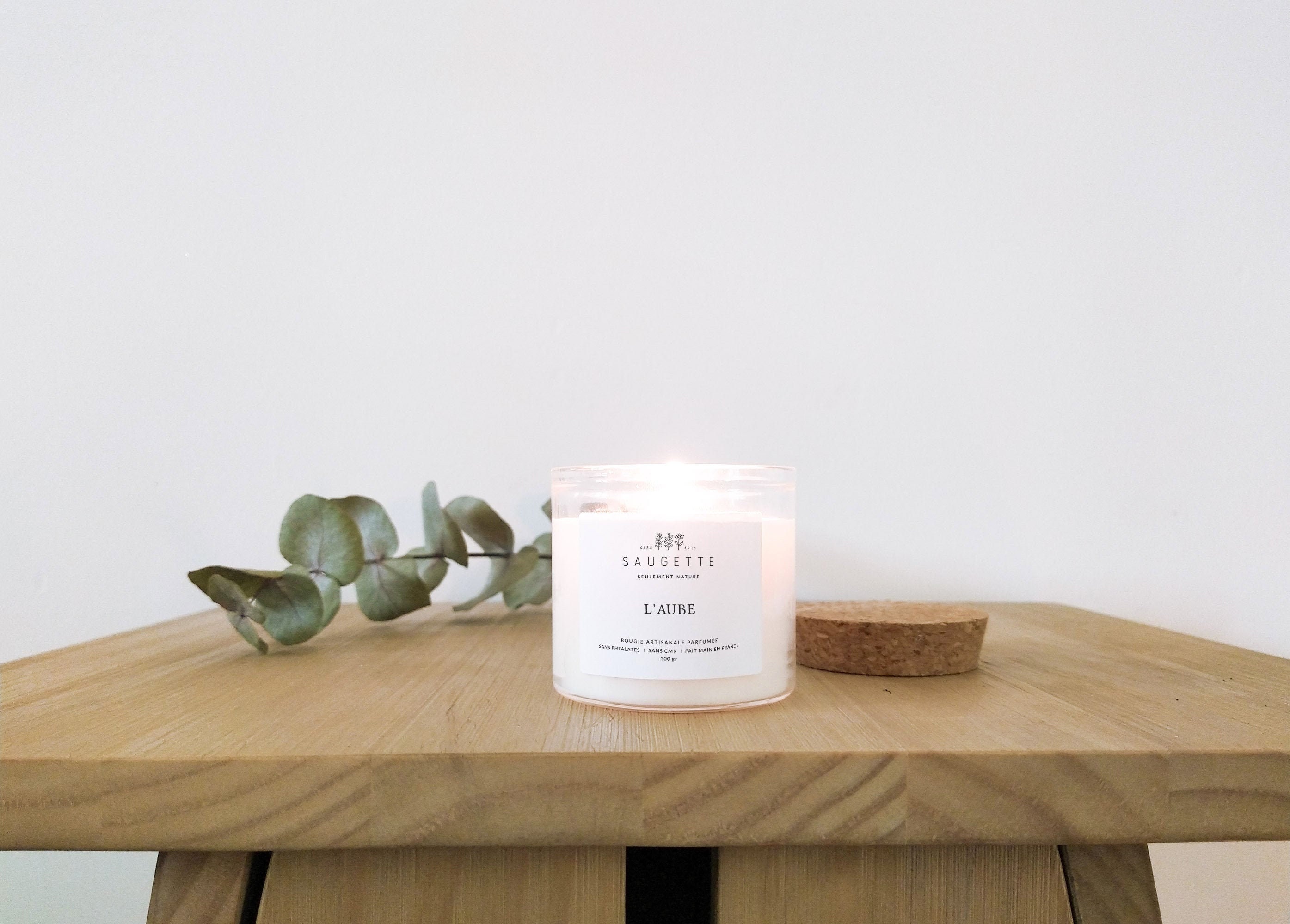 L'aube - Bougie Artisanale Parfumée à La Cire de Soja Naturelle