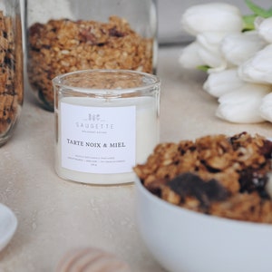 Nut and honey pie - Artisanal candle scented with natural soy wax