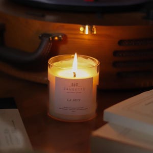 La nuit - Bougie artisanale parfumée à la cire de soja naturelle
