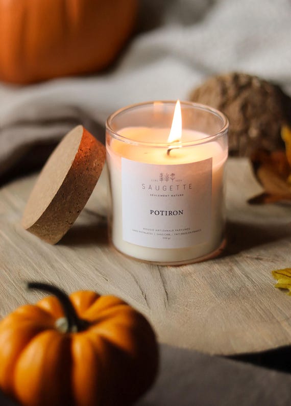 Candela Autunno Candela Di Cera Di Soia Alla Zucca: Decorazione Autunnale Candela Alla Zucca