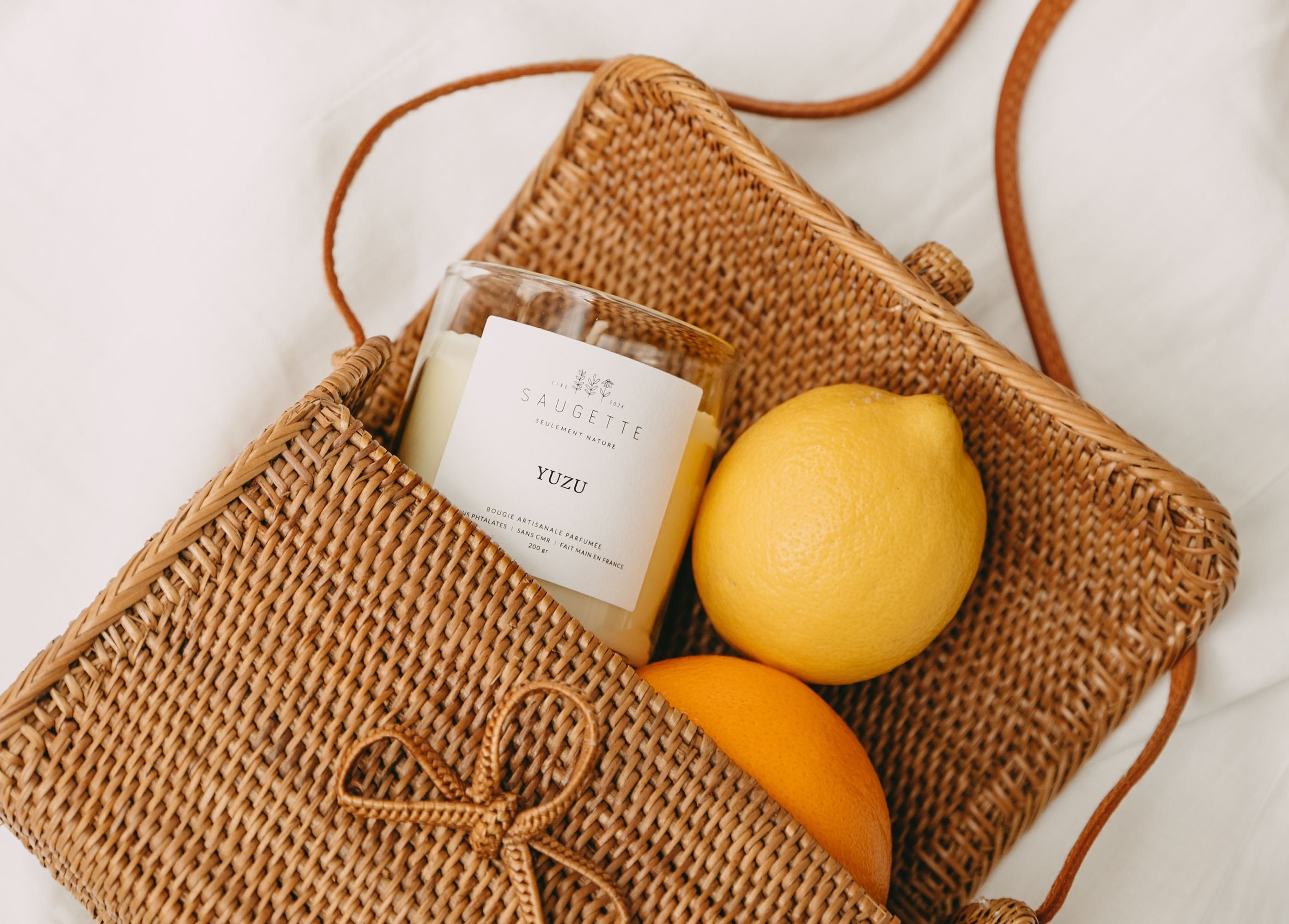 Yuzu - Bougie Artisanale Parfumée à La Cire de Soja Naturelle