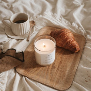 Croissant - Bougie artisanale parfumée à la cire de soja naturelle