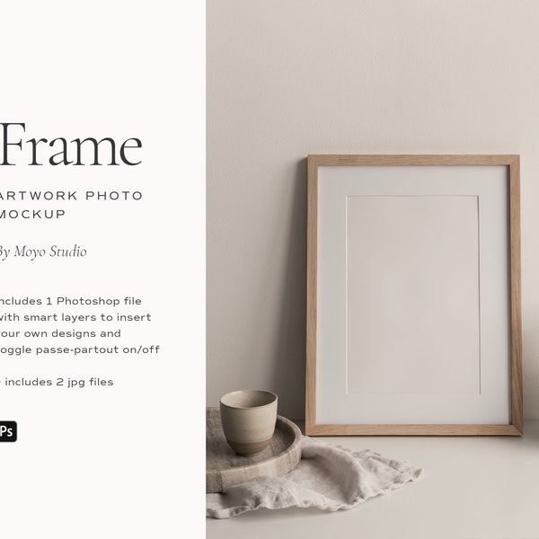 Frame Mockup, Minimalist Frame Mockup, Blank Frame Mockup, Wood Frame Mockup, Poster Mockup, Artwork Mockup