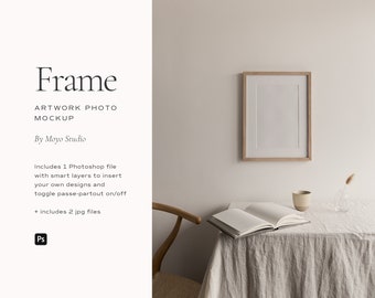 Frame Mockup, Minimalist Frame Mockup, Blank Frame Mockup, Wood Frame Mockup, Poster Mockup, Artwork Mockup