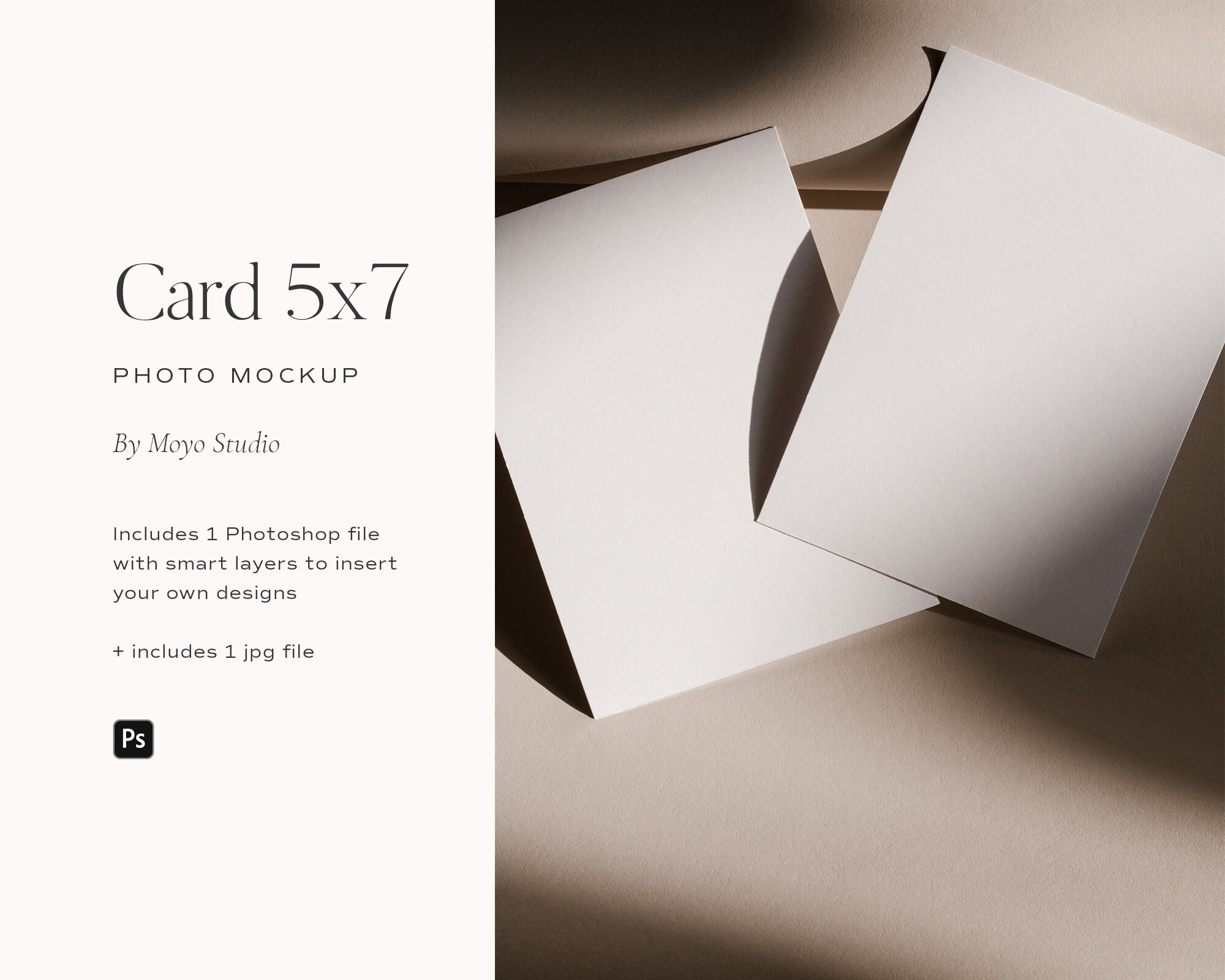Download 5x7 Stationery Card Mockup Minimalist Paper Mockup Wedding ...