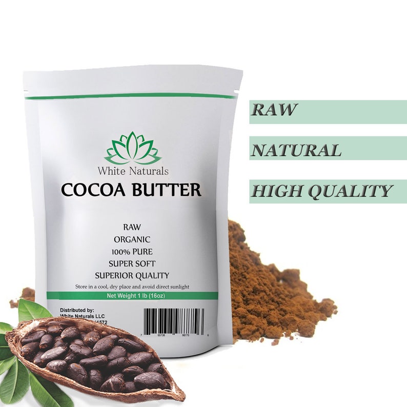 Raw Cocoa Butter Bulk 5 lb Unrefined Grade A Pure Organic Etsy