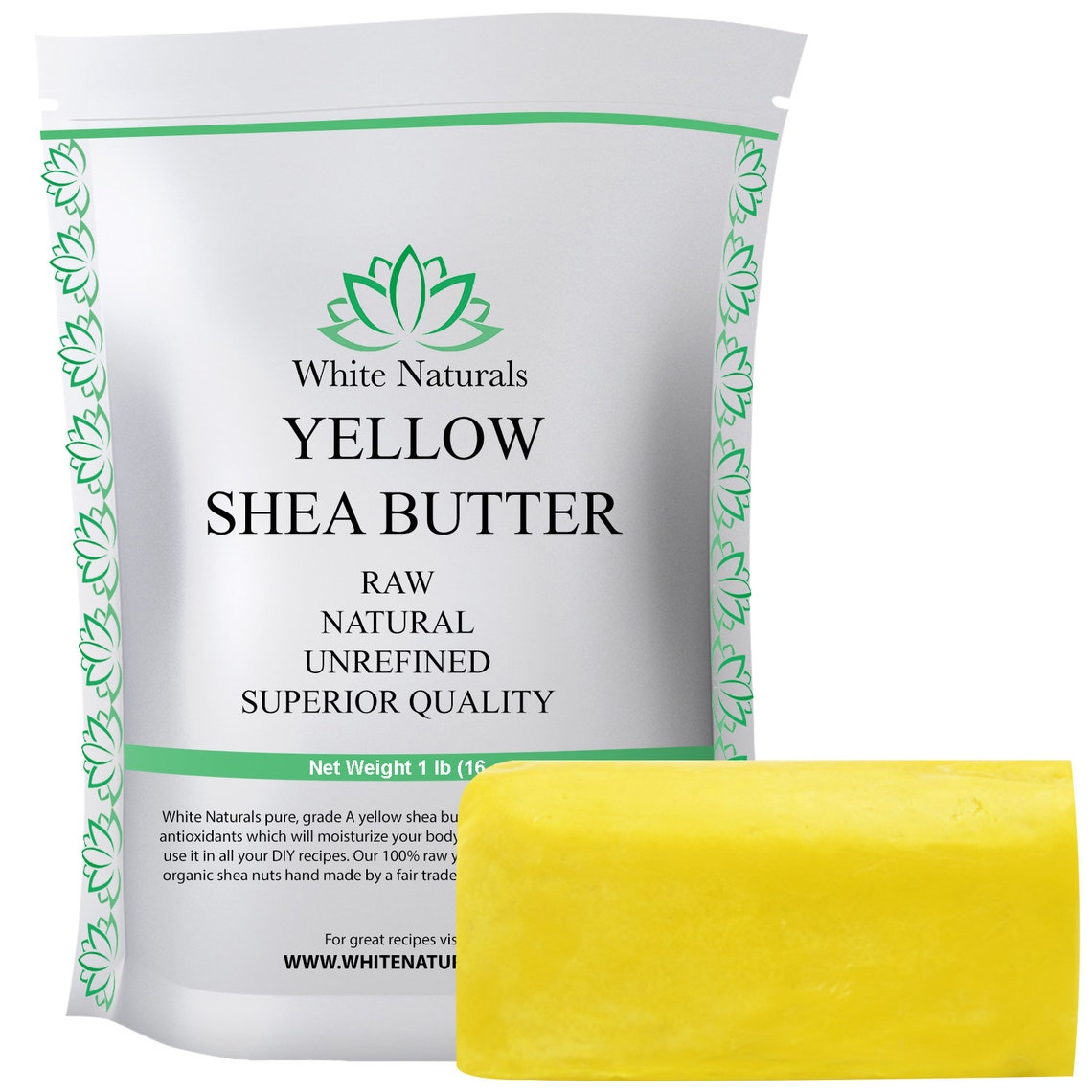Yellow Shea Butter 1 lb 16 oz Pure Raw Unrefined Fair Etsy