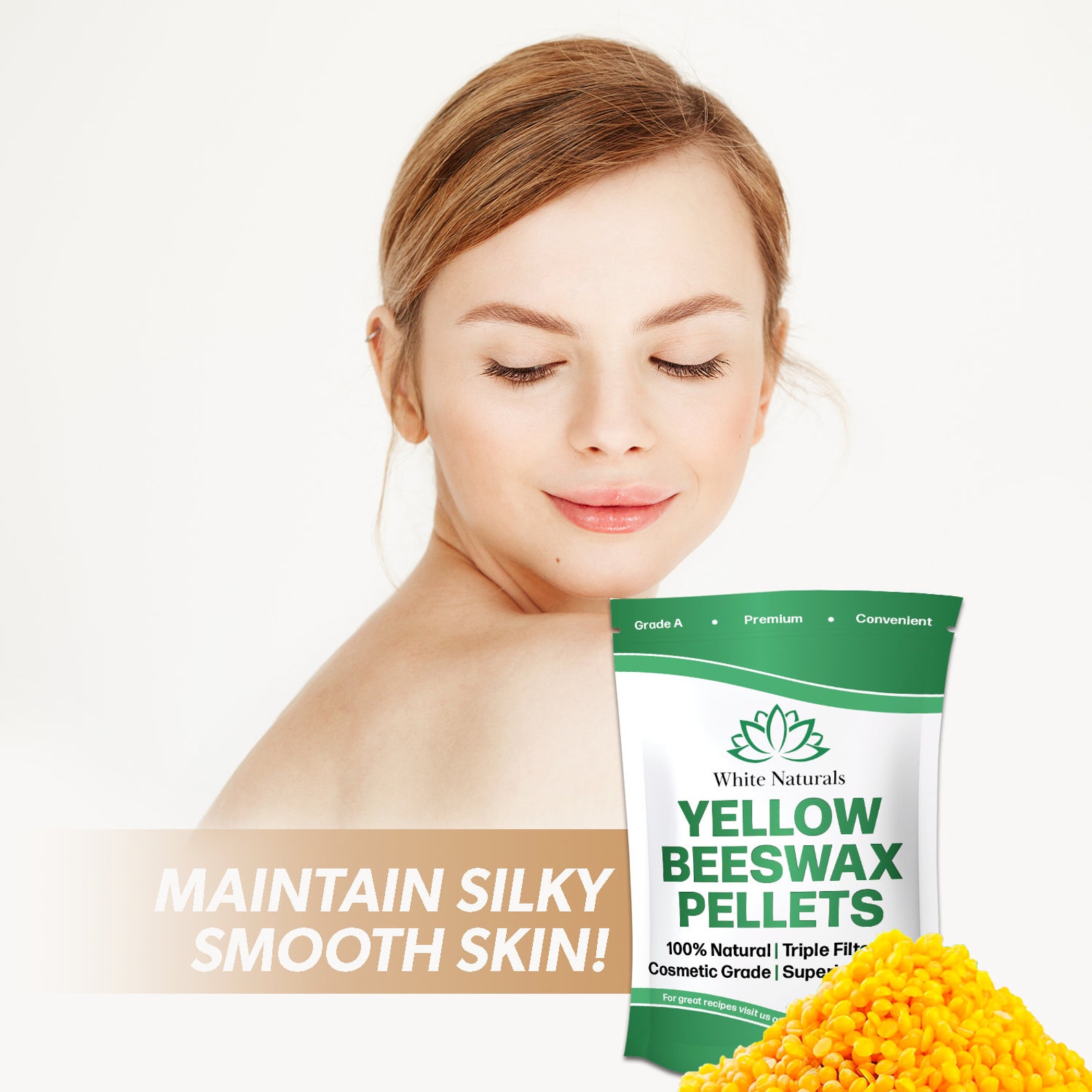 Organic Yellow Beeswax Pellets 1 Lb, Pure, Natural, Cosmetic Grade Bees ...
