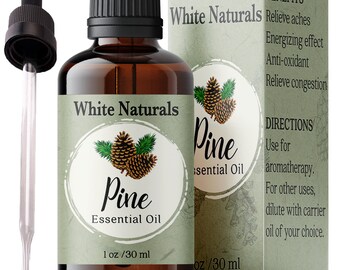 Organic Pine Essential Oil, Therapeutic Grade Pine Oil, Pure Vegan-Friendly Essential Oil for Diffuser, Energy Filling and Body-Relaxing Oil