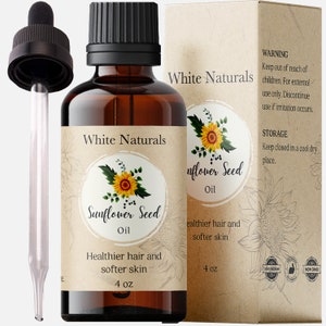 Sunflower Seed Oil, Aromatherapy Carrier Oil for Essential Oils Mixing,Cleanser for Face Anti Aging Skin Care&Moisturizing Body Oil Dry Skin