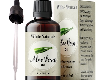 Aceite de aloe vera orgánico, 100 % puro, hidratante, 4 oz