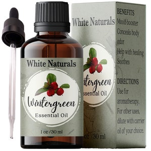 Organic Wintergreen Essential Oil, Refreshing Therapeutic Grade for Home Diffuser Aromatherapy, Best for Diy Soap&Candle Making, Body Butter