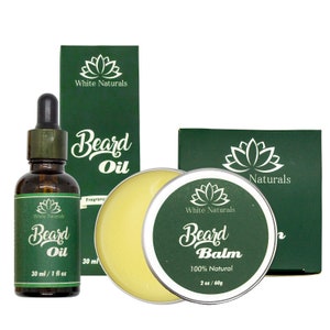 Beard Balm & Oil Kit for Men, Organic Beard Conditioning, Great for Beard Growth, Vegan Beard Care, Perfect Kit For The Bearded Man