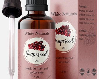 Organic Grapeseed Oil, Unrefined, Aromatherapy Massage, Vegan