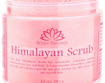 Himalayan Salt Scrub, Gentle Exfoliating Body Scrub, Pink Salt Face Scrub, Remove Dead Skin Cells, Exfoliator Bath Soak Scrub For Soft Skin