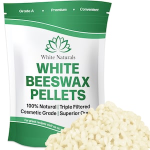 White Beeswax Pellets 16 oz (1 lb), Pure, Organic, Natural, Grade A, Cosmetic Grade,Triple Filtered,Great For Diy Lip Balms, Lotions,Candles