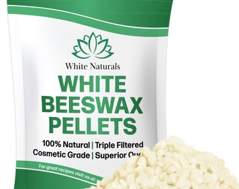 White Beeswax Pellets 16 oz (1 lb), Pure, Organic, Natural, Grade A, Cosmetic Grade,Triple Filtered,Great For Diy Lip Balms, Lotions,Candles