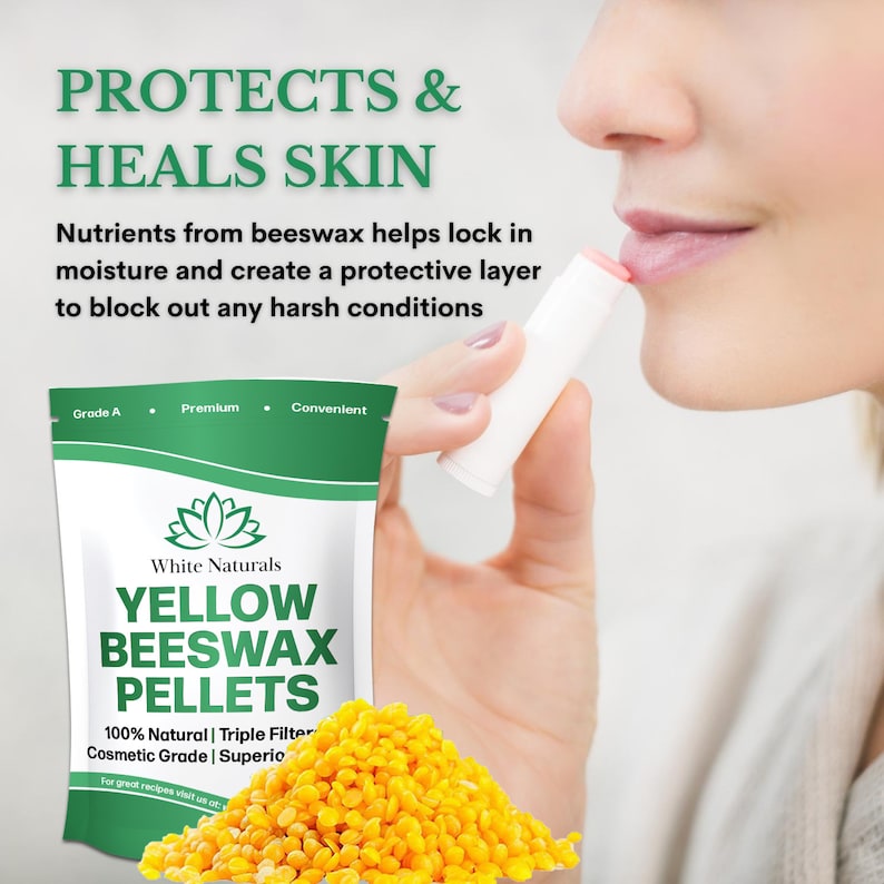 Organic Yellow Beeswax Pellets 1 Lb, Pure, Natural, Cosmetic Grade Bees ...