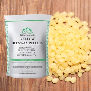 Organic Yellow Beeswax Pellets 1 lb Pure Natural Cosmetic | Etsy