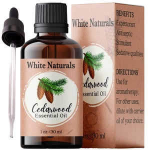 Cedarwood Essential Oil, 100% Pure Natural Undiluted, Cedar Wood Oil for Hair Care, Skin Care & Aromatherapy Diffuser, Soothes Sore Muscles
