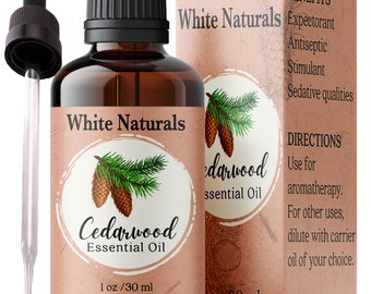 Cedarwood Essential Oil, 100% Pure Natural Undiluted, Cedar Wood Oil for Hair Care, Skin Care & Aromatherapy Diffuser, Soothes Sore Muscles