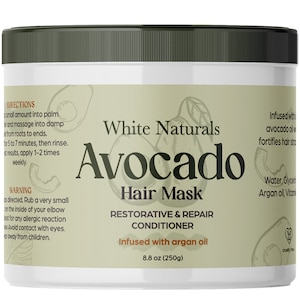 Avocado Hair Mask-Deep Conditioning Treatment, Avocado Cream Hair Mask With Coconut Oil, Shea Butter, Argan Oil and Other Vitamins