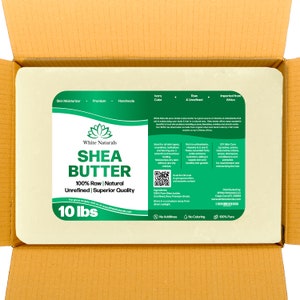 Bulk Shea Butter 10 lb ,Pure, Raw, Unrefined, Grade A, Natural, Perfect Skin Moisturizer, Diy Lip Balms, Stretch Marks Acne