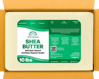 Bulk Shea Butter 10 lb ,Pure, Raw, Unrefined, Grade A, Natural, Perfect Skin Moisturizer, Diy Lip Balms, Stretch Marks Acne