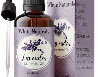 Organic Lavender Essential Oil, 100%  Pure and Natural Undiluted Premium Therapeutic Grade Oil for Diffuser, Aromatherapy, Skin, Face & Hair