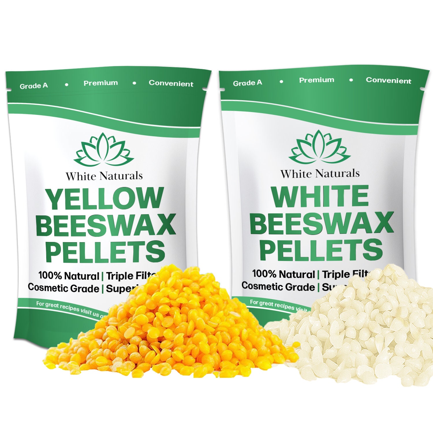 Organic Beeswax Pellets, Natural, Yellow, Filtered 1 POUND, Free