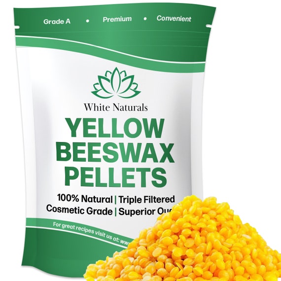 Organic Yellow Beeswax Pellets 2 lb (1 lb in each bag), Pure, Natural,  Cosmetic Grade Bees wax, Triple Filtered, Great For Diy Lip Balm, Lotions  and