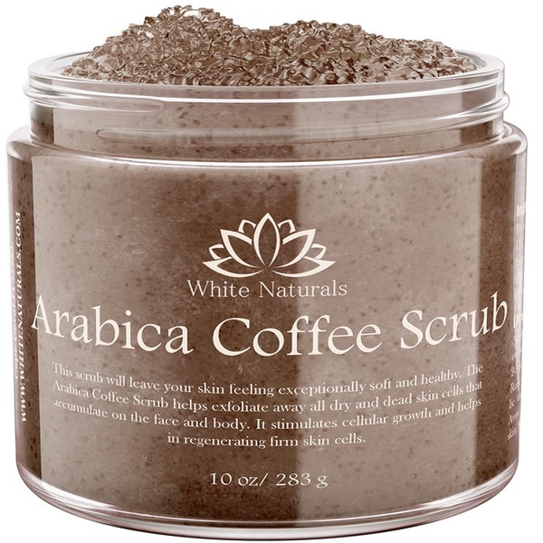 Exfoliante de café arábica, exfoliante orgánico hidratante y exfoliante para cuerpo, cara, manos y pies, exfoliante para una piel más suave, suave y saludable