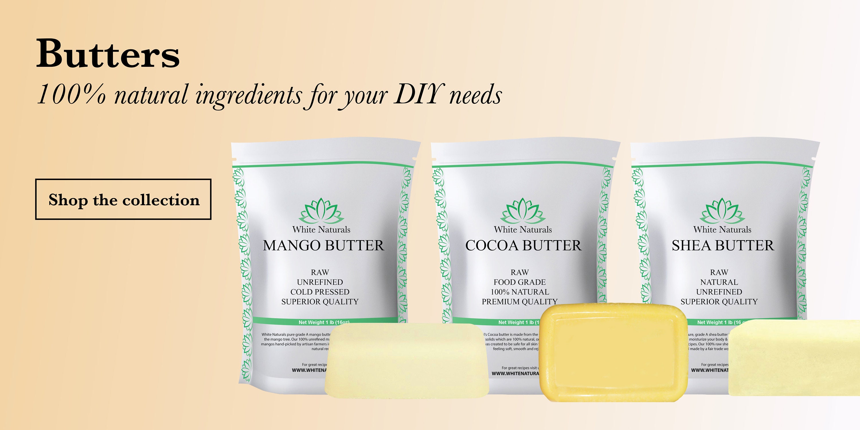 Shea Butter Mango Butter Cocoa Butter Set Each Butter is 8 Etsy