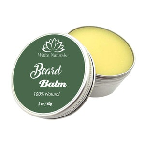 Bartbalsam, perfektes Geschenk für den Vatertag, ganz natürlich und organisch mit Arganöl für ultimativen Glanz, Styling-Balsam für Ihren Bart, 2 oz