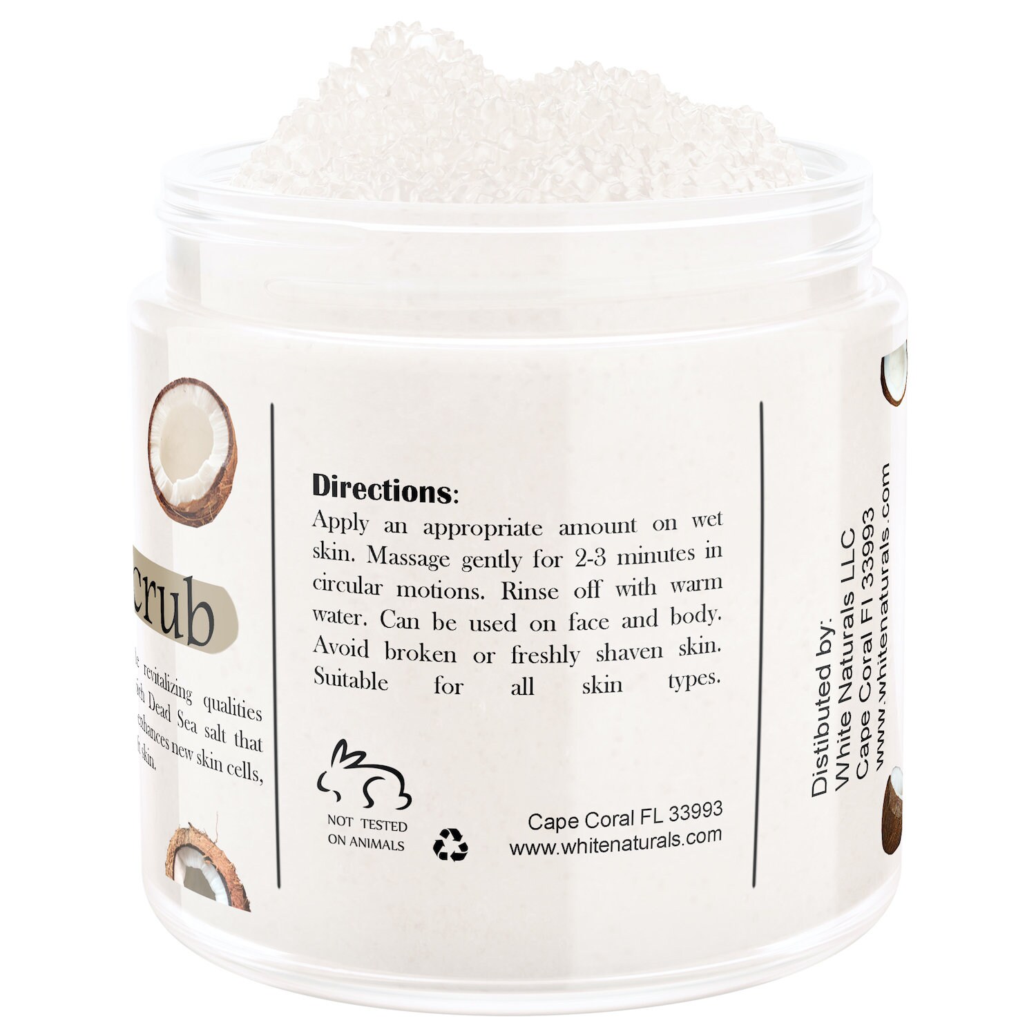 Organic Coconut Face & Body Scrub Superior Exfoliating Scrub Etsy