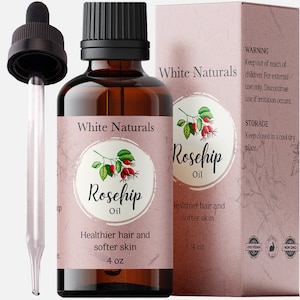Rosehip Oil For Face, Hair And Nails. 100% Pure Rosehip Seed Oil, Cold Pressed Unrefined Carrier Oil For Essential Oil Skin Care Moisturizer