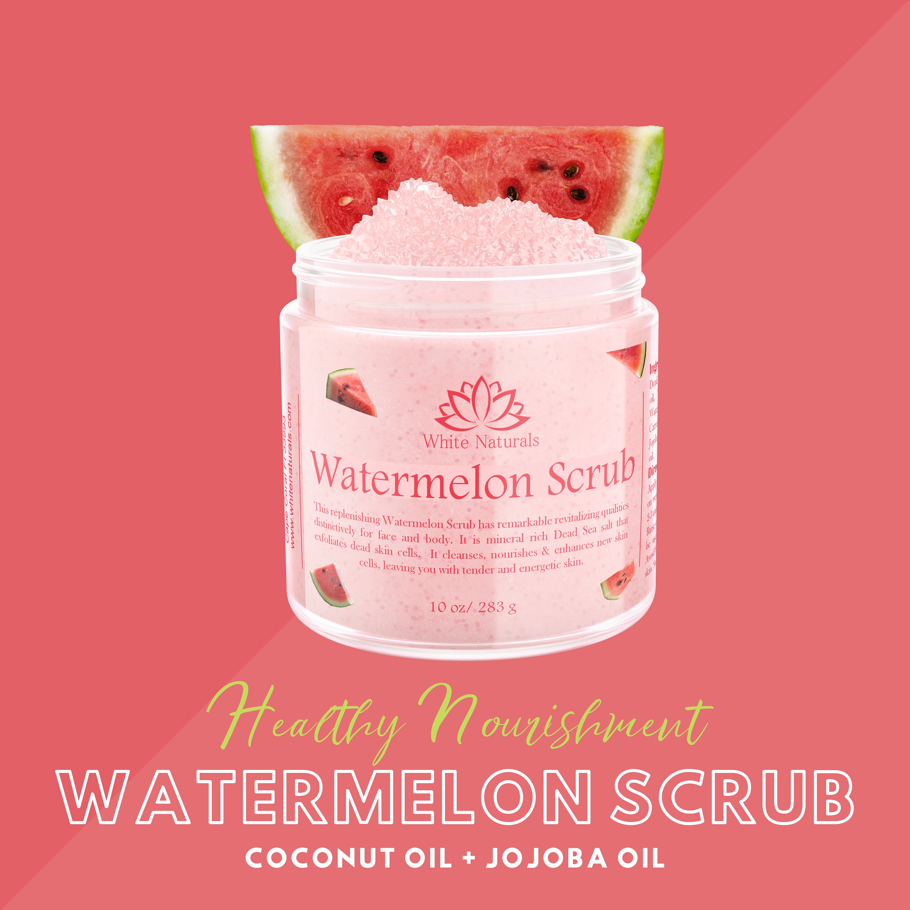 Watermelon Scrub Organic Exfoliator Bath Scrub Gently Etsy