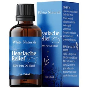 Headache Relief Essential Oil Blend, Soothing Aromatherapy Oil for Tension & Headache Relief, 100% Pure and Natural for Calm and Relaxation