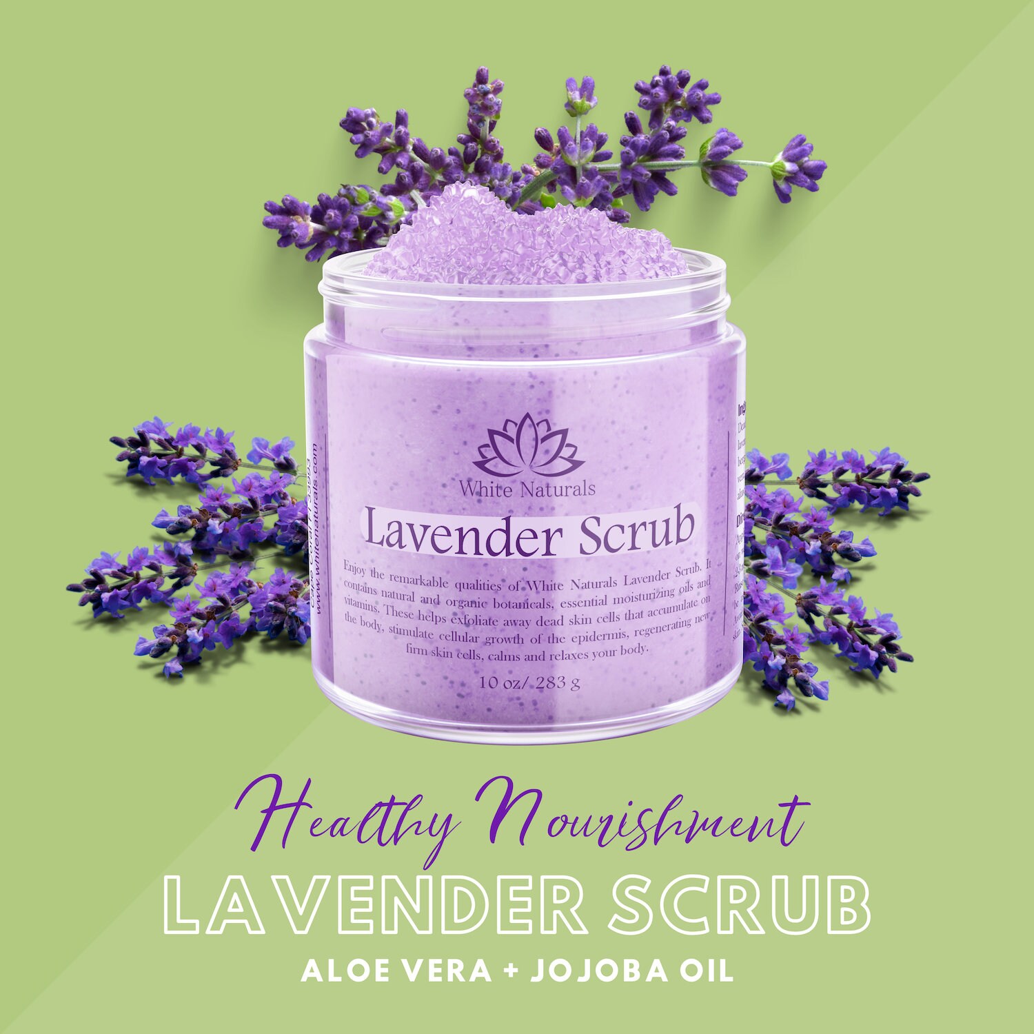 Lavender Body Scrub Organic Gentle Exfoliating for Super Soft Etsy