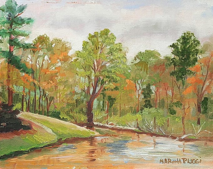 Original Oil Painting of Shad Landing State Park in Pokomoke River State Park