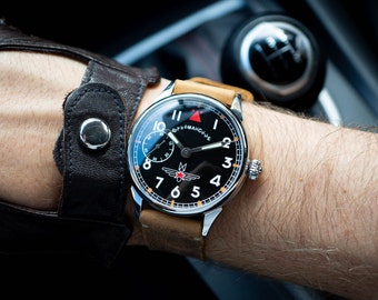 Relógio Shturmanskie Gagarin Vintage URSS, Estilo Piloto, Relógio Masculino dos Anos 80
